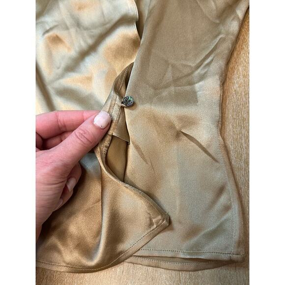 Ralph Lauren Champagne Silk Wrap Blouse - Picture 5 of 9